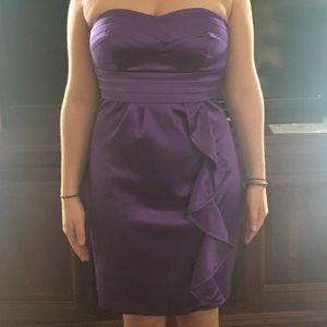 Semi-formal purple evening dress